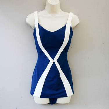 Cole of California - Size 14 - Retro - Mad Men - Mid Century Modern - One Piece Swimsuit - Pin Up - Bombshell 