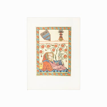 Konrad von Altstetten Print on Paper Medieval Illustration Codex Manesse Vintage 