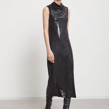 Ottod'Ame - Vinyl Effect Maxi Dress - Black