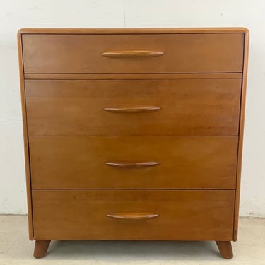 Mid-Century Four Drawer Dresser With Pull Out Desk 