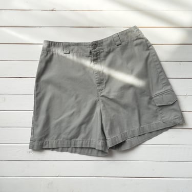 high waisted shorts 90s vintage Dockers gray khaki cotton cargo shorts 