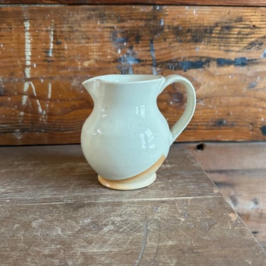 Mini Pitcher - White with Beige Geometrics 