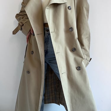 Vintage Almond Butter Trench Coat