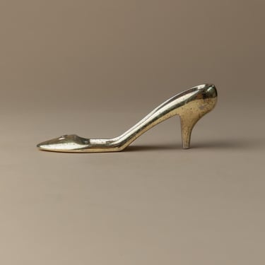 Vintage Bottle Opener for Bottle Caps gold plated - High Heel Shape with Bow - timeless Italy 1980s - Table Decor, Drinking Accessory, Gift 
