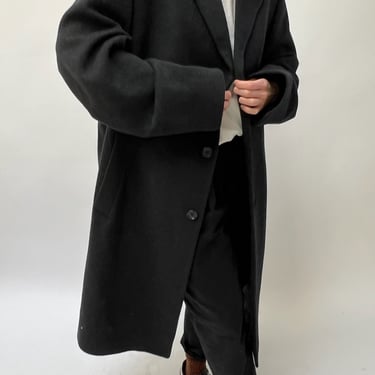Vintage Charcoal Cashmere Tailored Coat