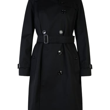 Burberry 'Kensington' Black Polyester Trench Coat Woman