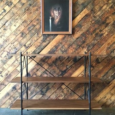 Custom Hand Made Iron Walnut Shelf 