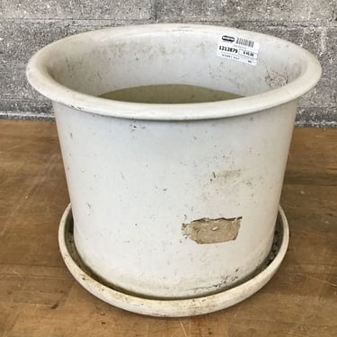 White Ceramic Pot (Seattle)