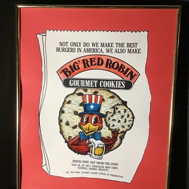 Vintage Red Robin Poster (Seattle)