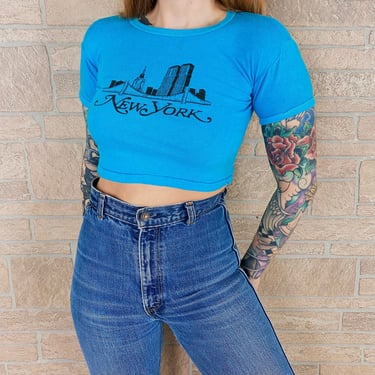 70's New York Cropped Ringer Baby Tee 
