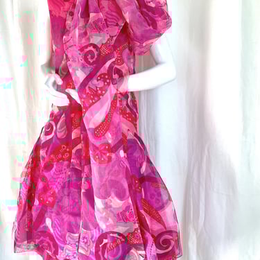 1960s PIERRE CARDIN Dress, 70s Mod Midi, 1970s Vintage Couture, Drop Waist Hi-Lo Dress, 60s Couture, 1920s Flapper Dress Vibe, Wedding Guest 