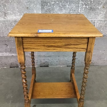 Barley Twist Oak Side Table (Seattle)