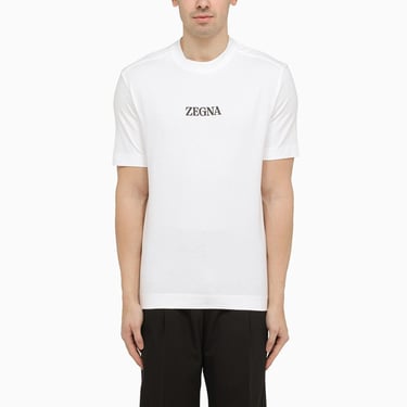 Zegna White Crew Neck T-Shirt With Logo Men