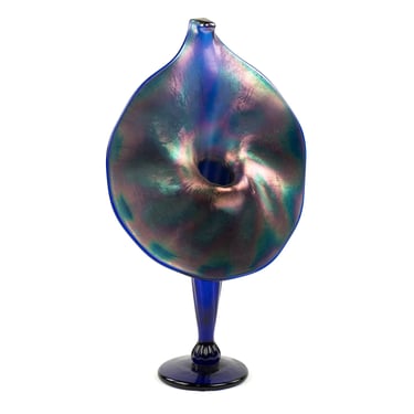 Rick Strini Jack-in-the-Pulpit Iridescent Glass Vase 