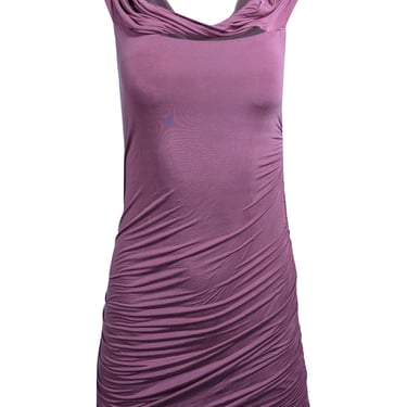 Jonathan Simkhai - Mauve Ruched Off-the-Shoulder Dress Sz S