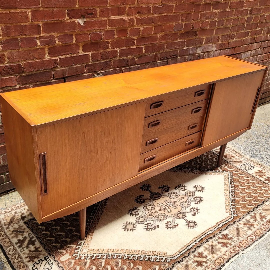 Danish Teak Credenza with 4 Drawers | Vintage MC | Frederick, MD