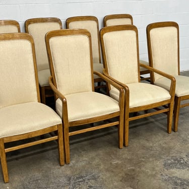 Drexel Heritage Mid-Century Style Dining Chair (2-Arm & 6-Side) ~ Set Of 8 