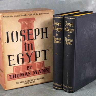 Joseph in Egypt by Thomas Mann | 1938 FIRST EDITION/Sixth Printing | Antique Novel | Two Book Set in Slipcase | Bixley Shop 