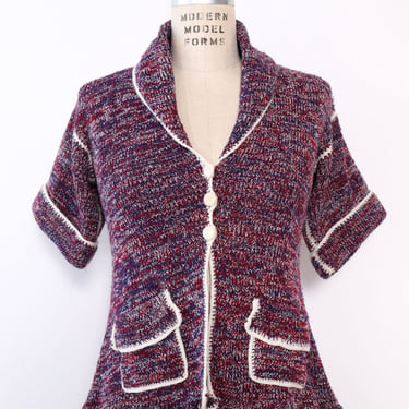 Hukapoo Contrast Stitch Cardigan S/M