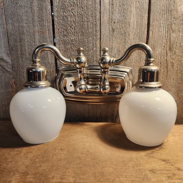 Contemporary Chrome Double Sconce 14.5 x 8.5 x 6.25