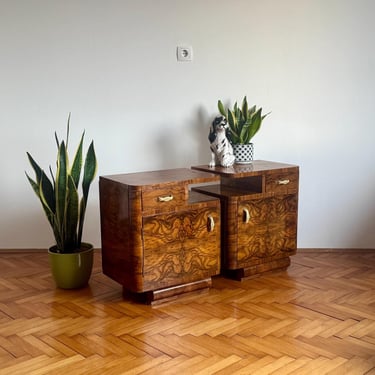 Pair of Vintage Wooden Nightstands / Mid Century Bedside Tables with Drawers / Bedroom Furniture / Bedroom Decor / Yugoslavia / 1960s 