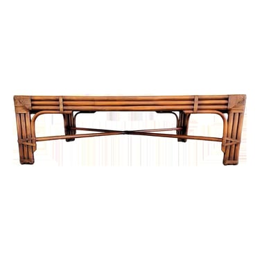 Mid-Century Modern Ralph Lauren Bamboo Coffee Table 