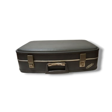 1920s Luggage. Suitcase. Overnight Train Bag Black Suitcase 