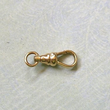 14K Yellow Gold Antique Swivel Clip - Edwardian 14k Yellow Gold Necklace Chain Clasp Finding - Vintage Charm Holder Hook Lorgnette (#4427) 