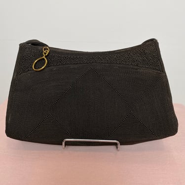 Vintage 1940s Corde Purse 40s Handbag Brown 