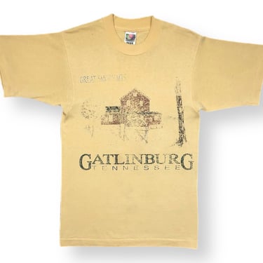 Vintage 90s Gatlinburg Tennessee “Great Smoky Mountains Faded Out Destination/Souvenir Style Graphic T-Shirt Size Small/Medium 