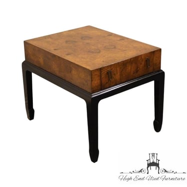 HEKMAN FURNITURE Bird's Eye Maple Hollywood Regency Asian Inspired 21" Accent End Table 