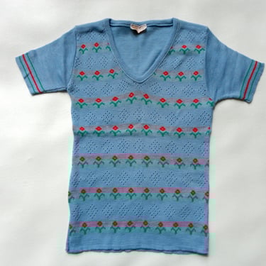 Geometric Sweater 90s Knit Pullover Red Blue Green Grunge