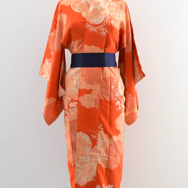 Orange Blossom Vintage Kimono