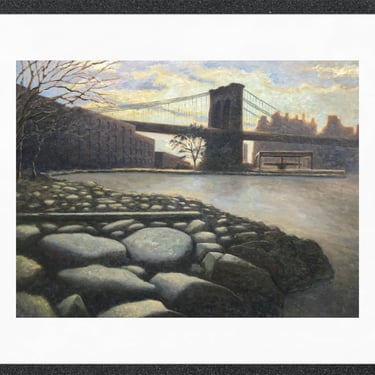 "Large Rocks and Brooklyn Br." Print | Rick Secen