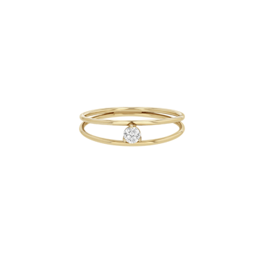 2 Band Open Diamond Ring