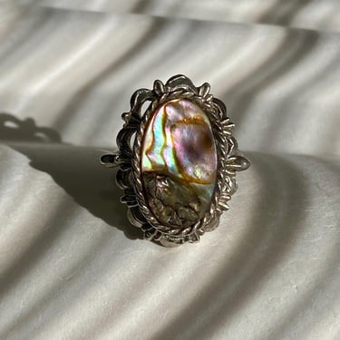 Vintage Oval Abalone Ring 