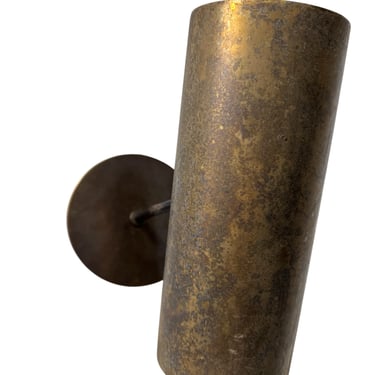 Pair Vintage Danish Minimalist Bronze Sconces