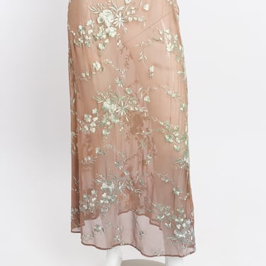 Silk Chiffon Floral Skirt
