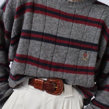 90s Tommy Hilfiger Striped Wool Sweater