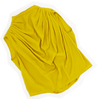 Rick Owens S/S 2017 yellow silk top