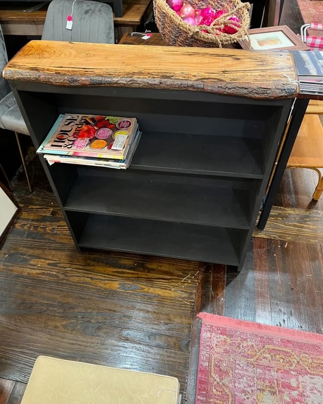 Live edge reclaimed wood bookcase, 32.5” x 9.5” x 36.5” 