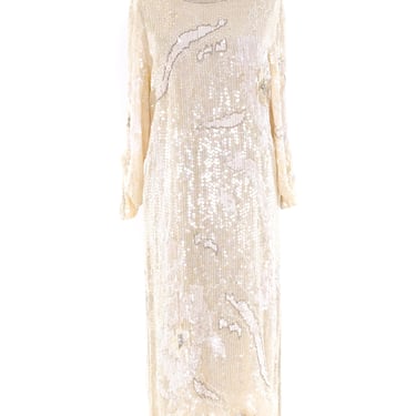 Tonal Sequin Embellished Midi Dress