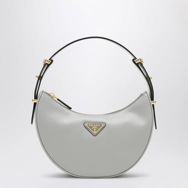 Prada Light Grey Leather Prada Arqué Bag Women