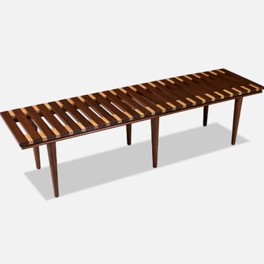 Mid-Century Two-Tone Bench \/ Table by John Keal for Brown Saltman