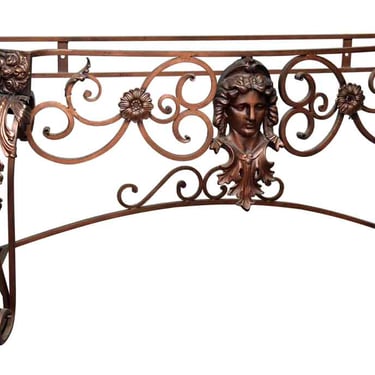 Bronze Washed Wrought Iron Console Table