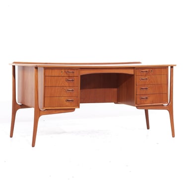 Svend Madsen Mid Century Danish Teak Curved Desk - mcm 