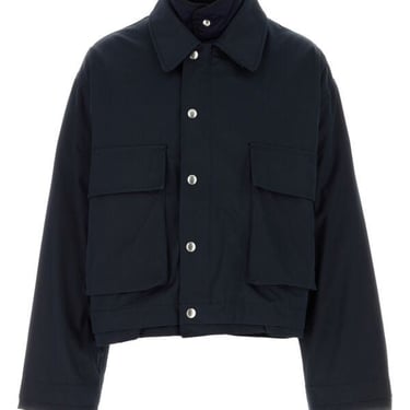 Bottega Veneta Man Dark Blue Twill Jacket