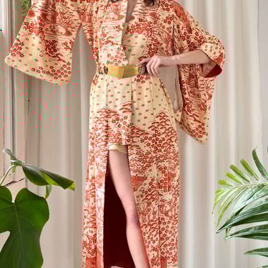 70s Crepe Silk Kimono