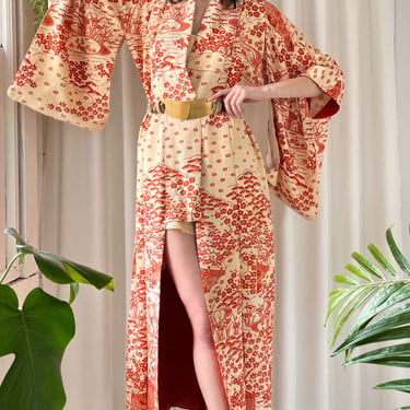 70s Crepe Silk Kimono