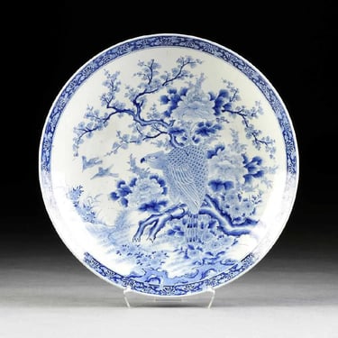 A Massive Antique Japanese Arita Porcelain Plate by Kajiwara Kiln